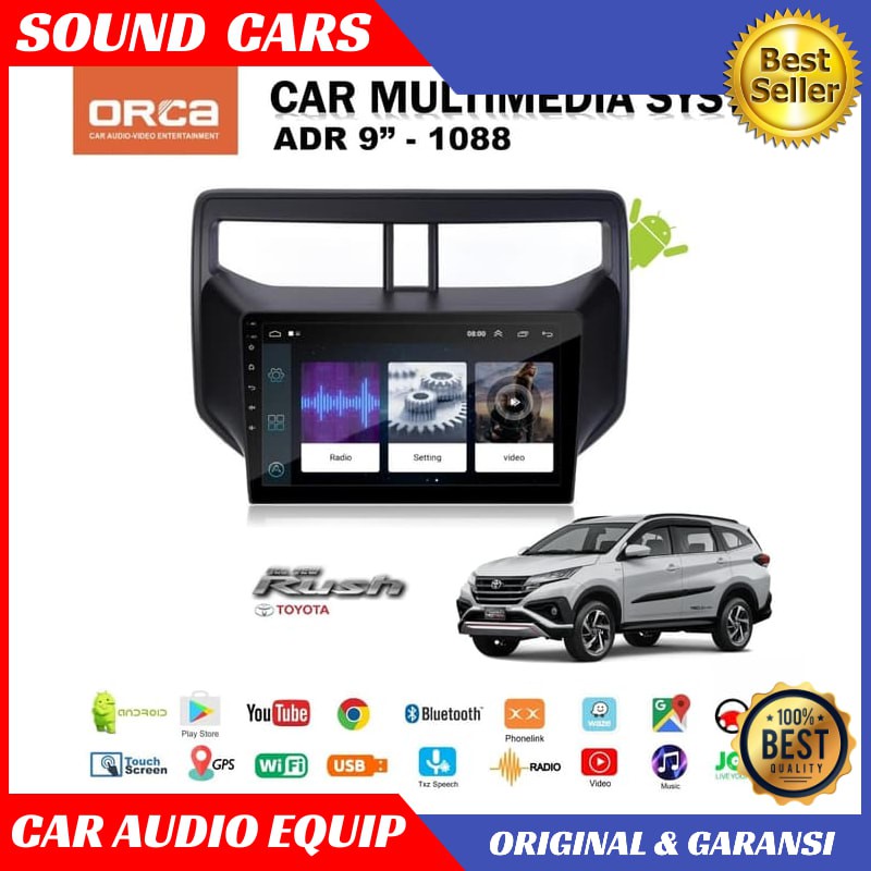 Head Unit All New RUSH 2018 - 2020 Head Unit ANDROID ORCA ADR 1088 OEM Best Quality Garansi