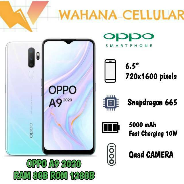 TERBARU HP OPPO A9 2020 8/12   8 GB - OPO A 9 RAM 8GB