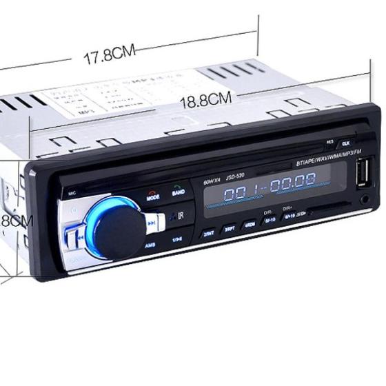 ✾ Taffware Tape Audio Mobil Multifungsi Bluetooth USB FM Radio JSD-520 ➩