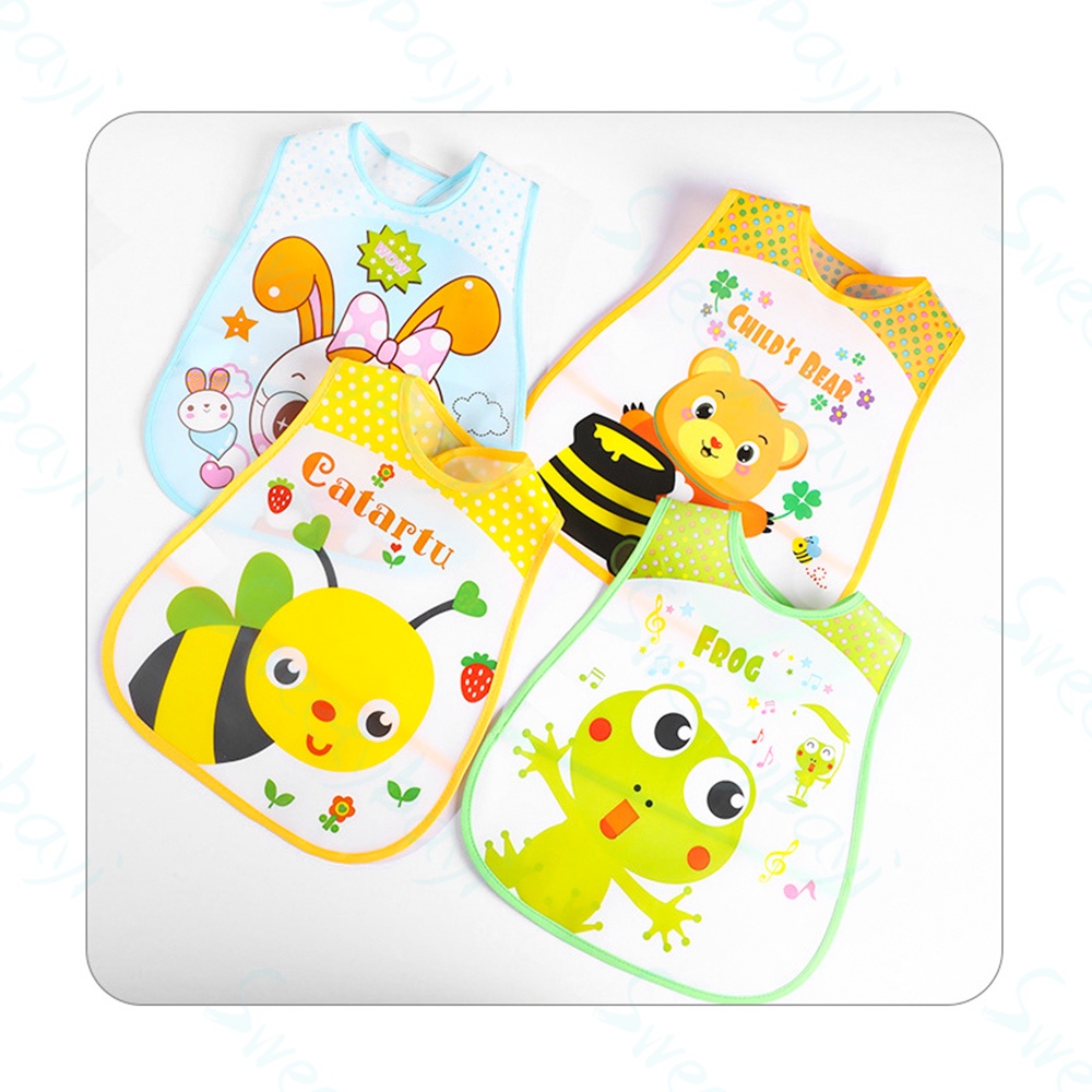 SweetyBayi Baby bibs/slaber makan bayi bahan EVA/ celemek makan bayi/slabber