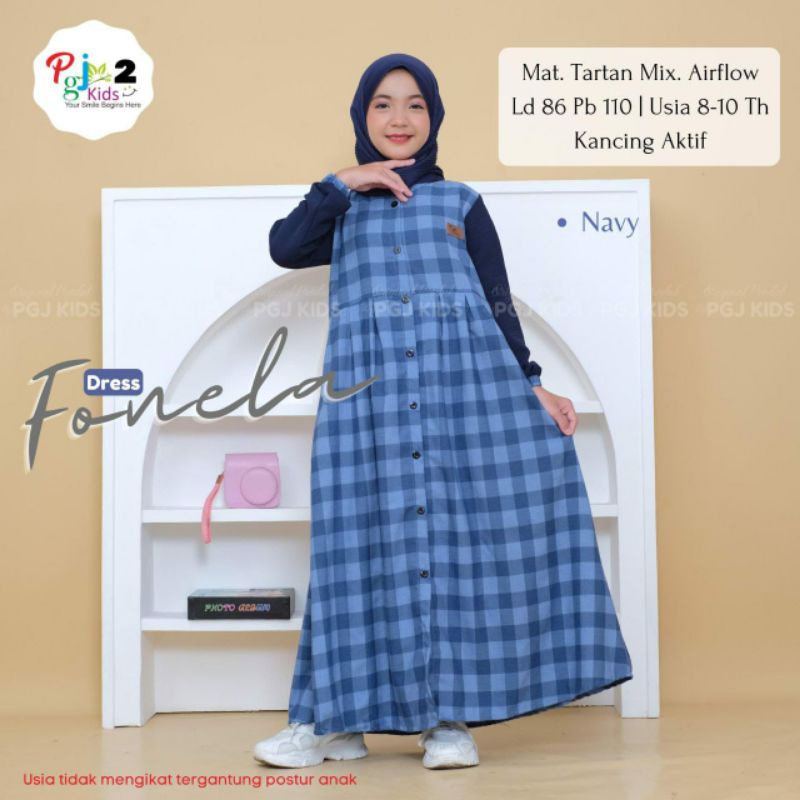 FONELA DRESS ANAK ORI PGJ KIDS