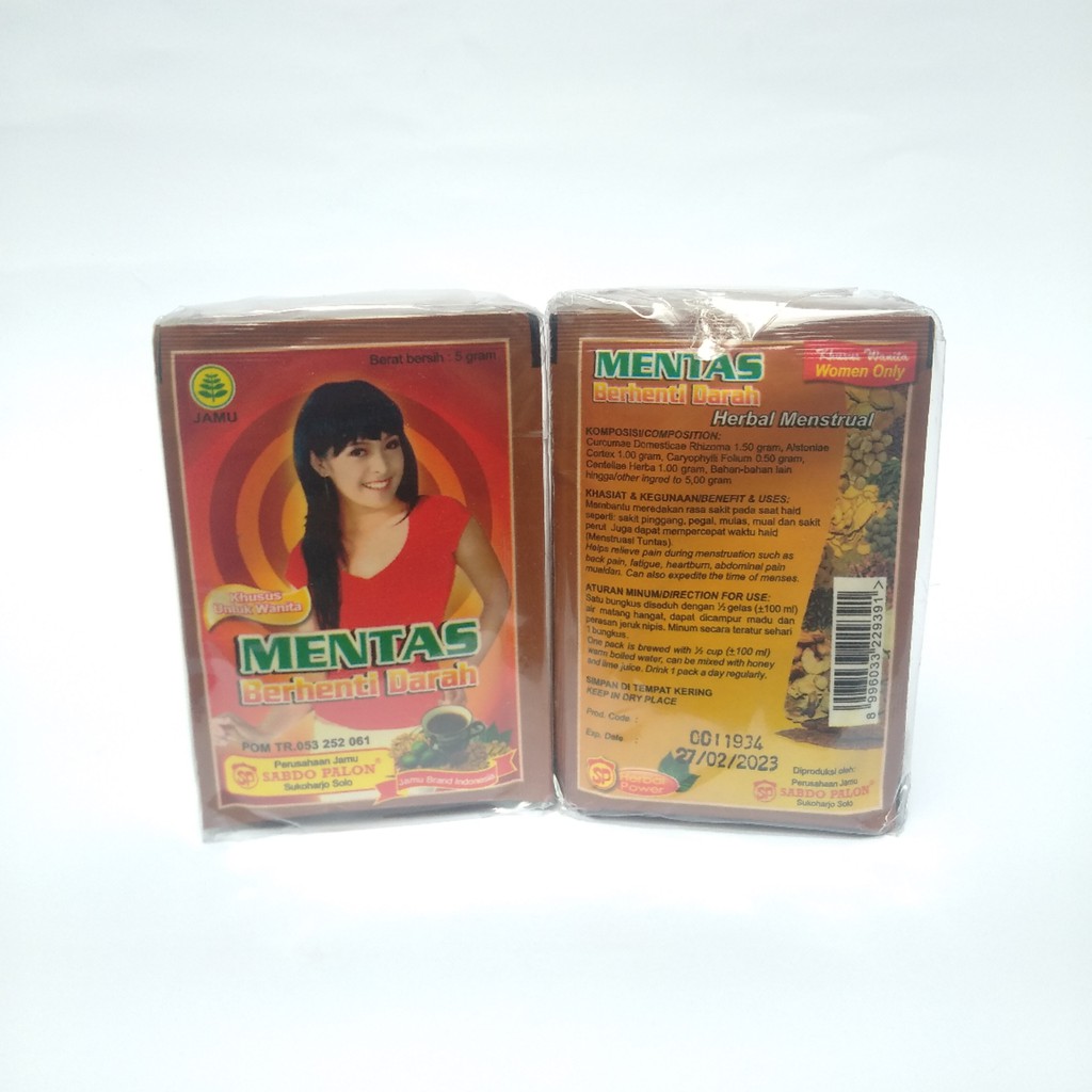 Jamu Super Serbuk Mentas Berhenti Darah Herbal Menstruasi Sabdo Palon Isi 10 Sachet Shopee Indonesia