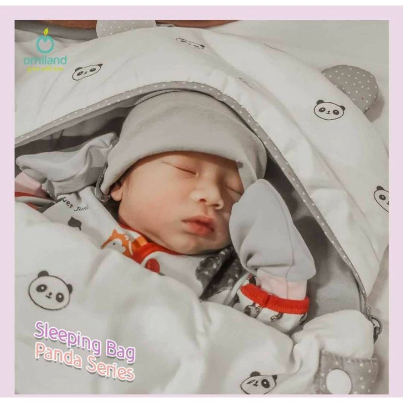 Omiland Sleeping Bag Kantong Tidur Bayi Lembut &amp; Hangat Panda Series - OWS 2141