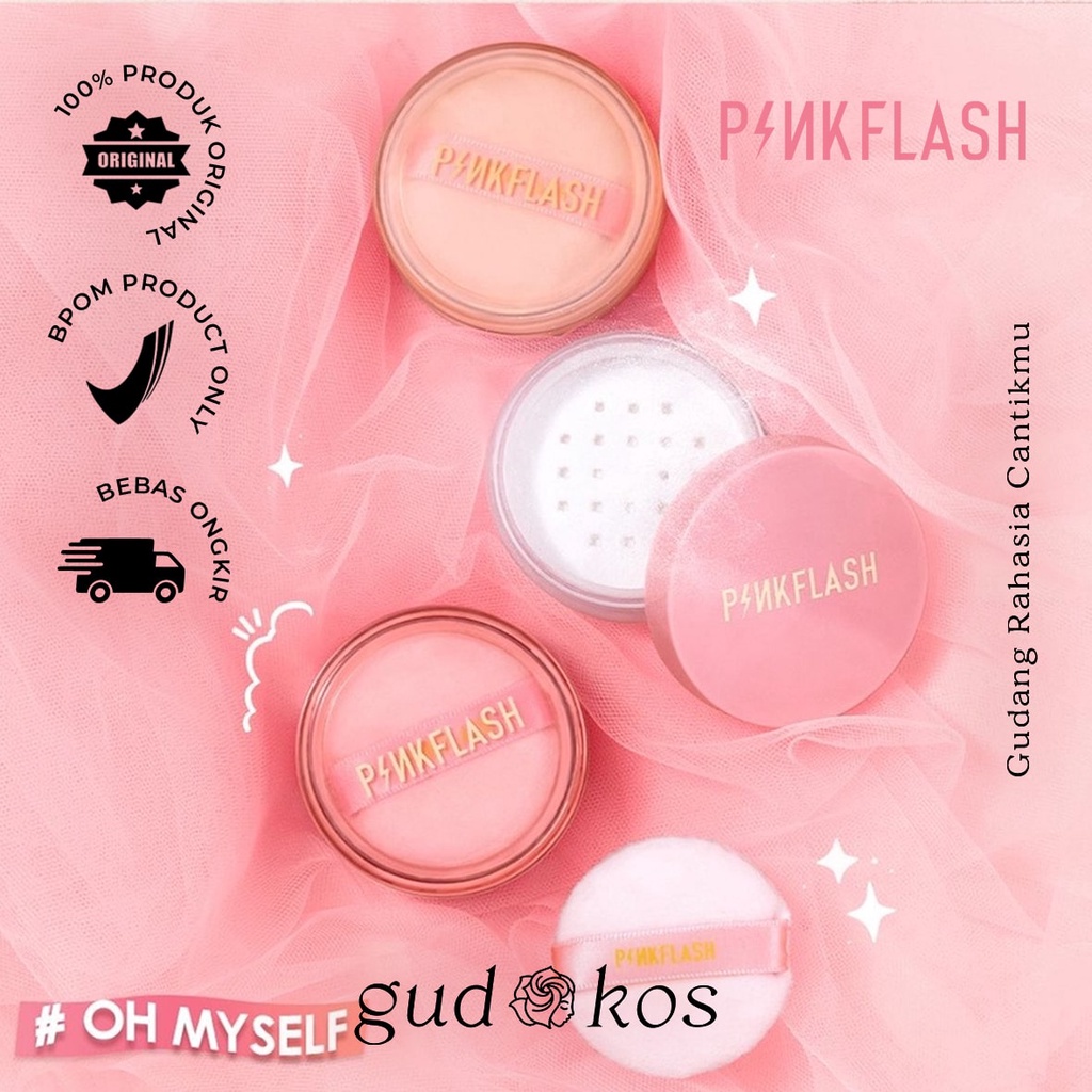 PINKFLASH #OhMySelf Matte Loose Setting Powder - Bedak Tabur Tahan Air &amp; Lama