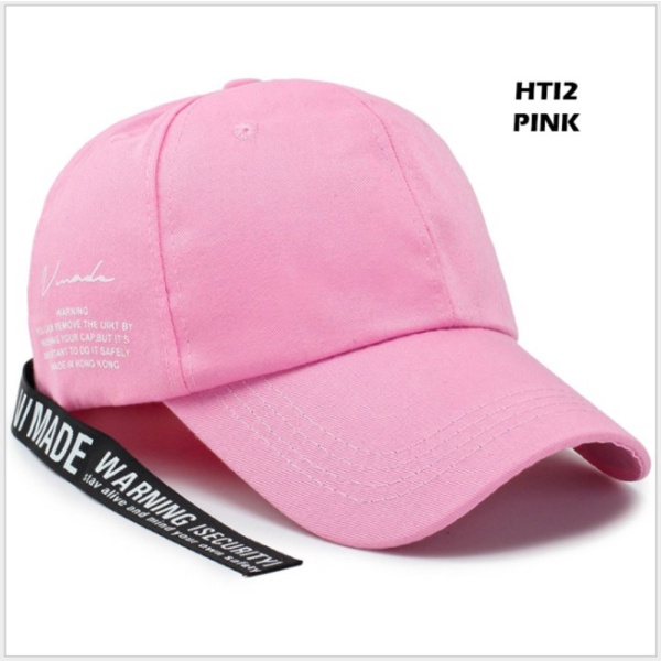 Baseball Panjang Tali Pria Dijual Topi PINK Korea Topi Import Wanita Berkualitas - Kpop Dewasa
