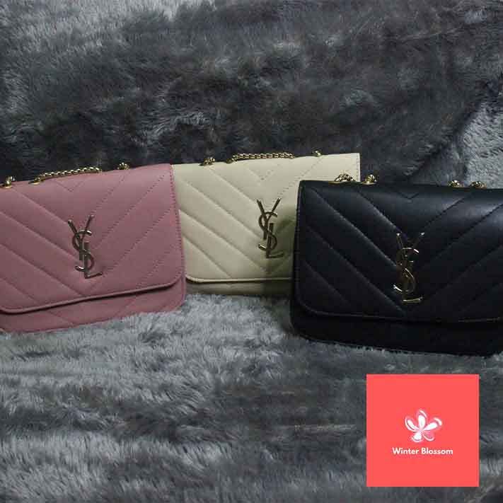 Tas ysl tas selempang wanita kekinian sling bag ysl remaja rantai cewek terbaru