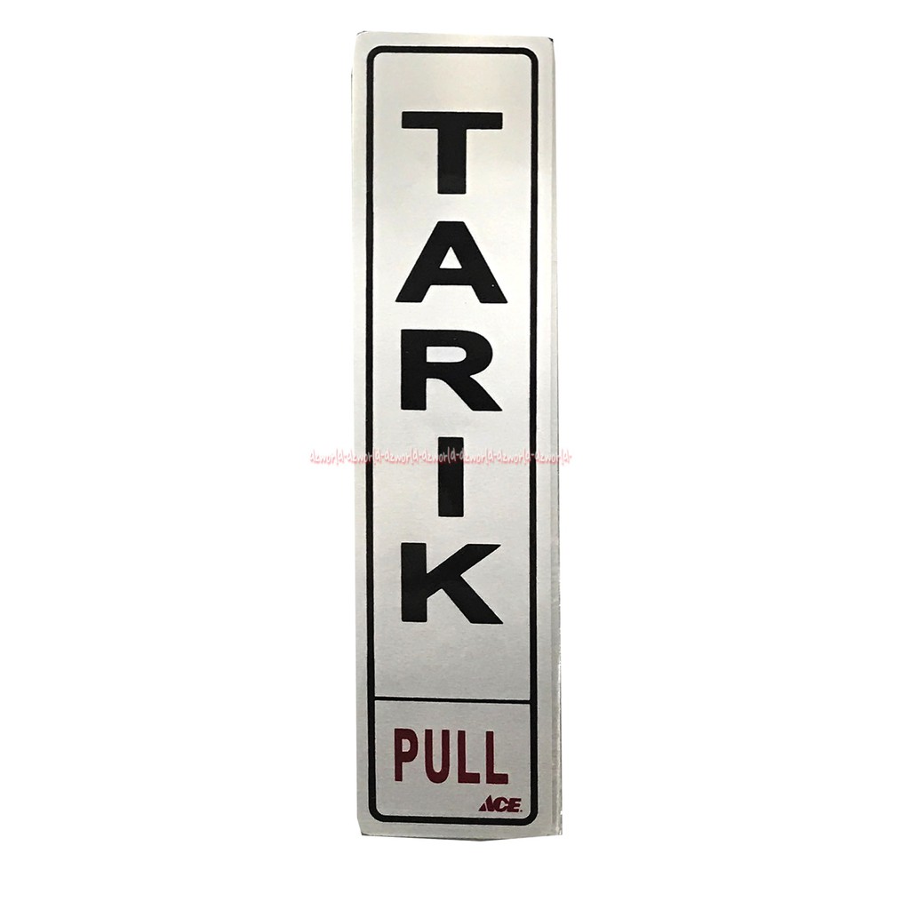 Stiker Tarik Full Pull Sticker Tariks Pulls Arahan Petunjuk Sticker Perintah Mudah Diaplikasikan Pada Kaca Metal Aluminium Silver