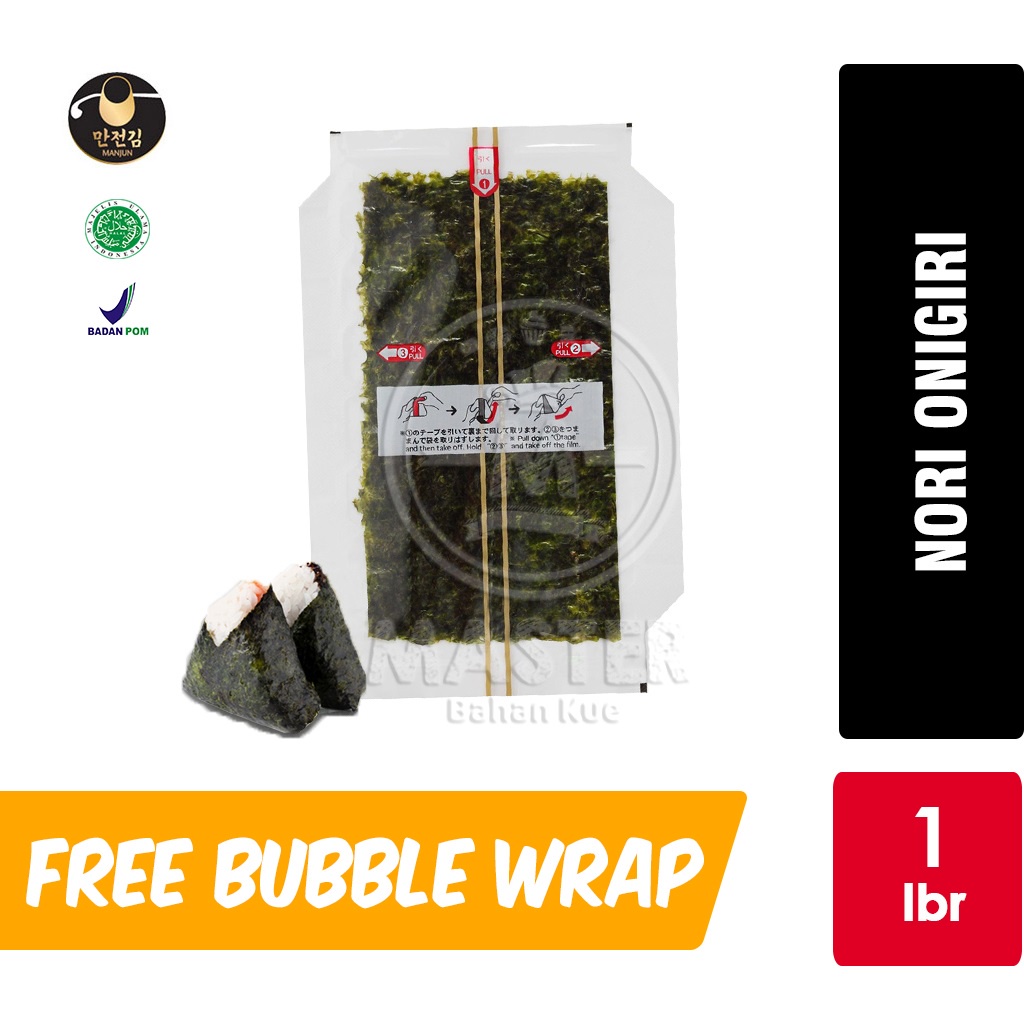 

Nori Onigiri Wrapper MANJUN / Rumput Laut Nasi Kepal Triangle Sushi Nori [1 pcs]