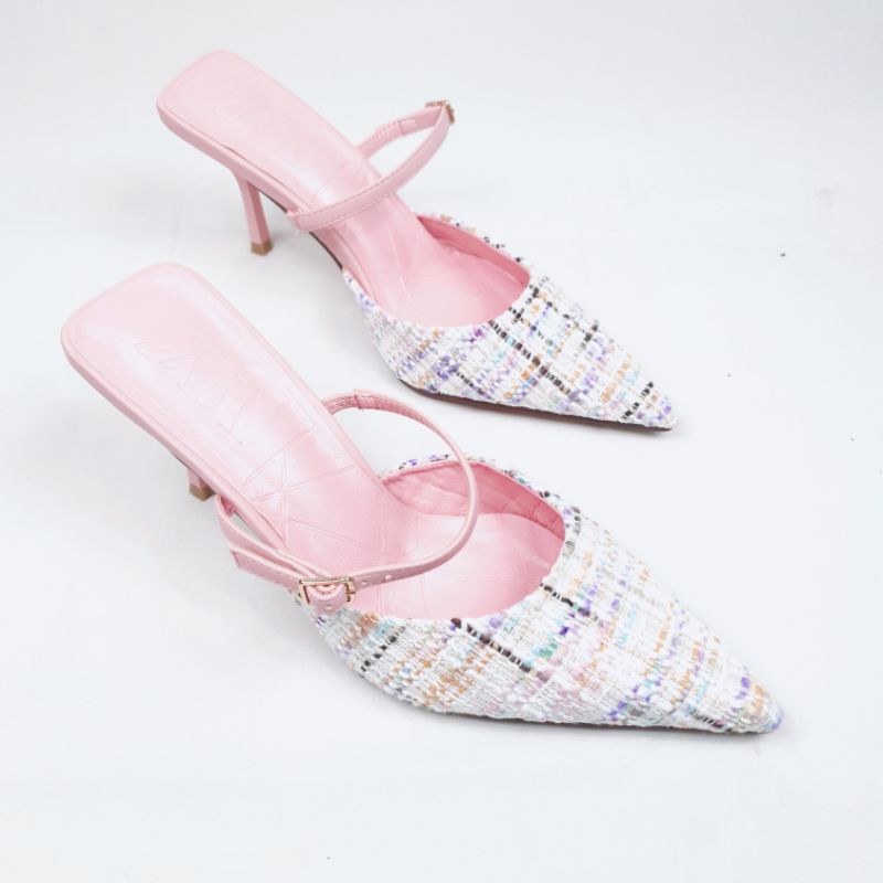 Zr Single Strap Pinkish Heeled Sandal 600-2