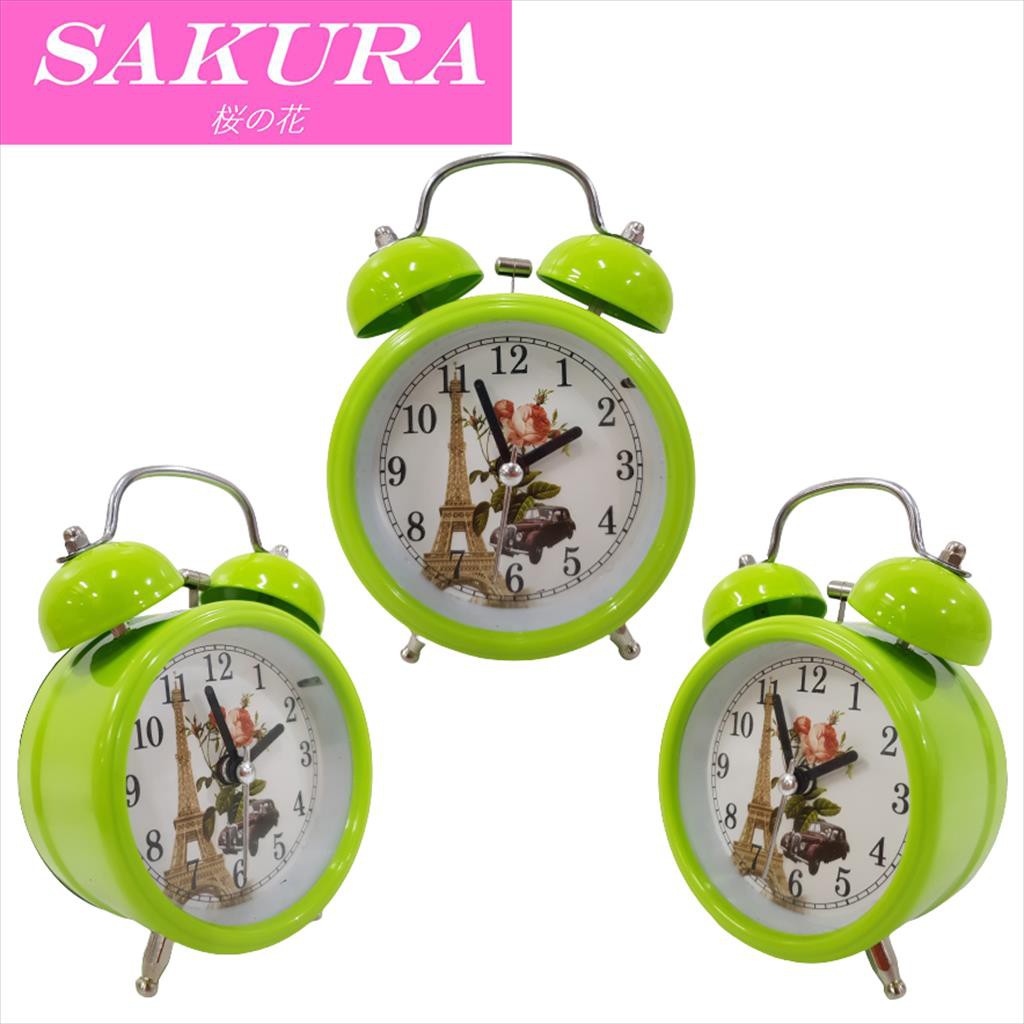 SAKURA Jam Weker/ Jam Beker Kring/ Jam Alarm Kring Bulat 240