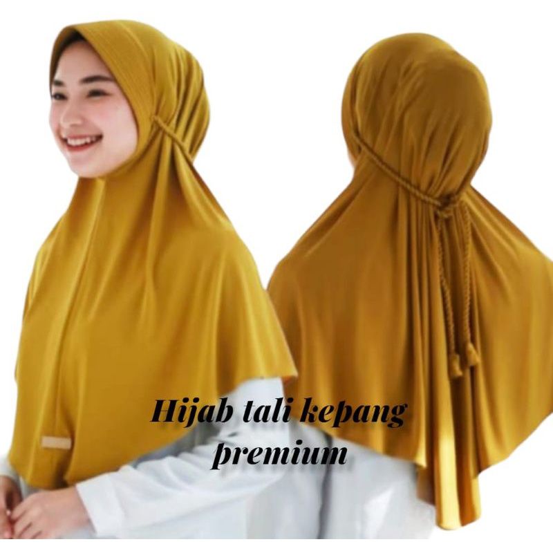 Hijab bergo tali kepang / bergo tali tambang / hijab bergo tali ulir termurah