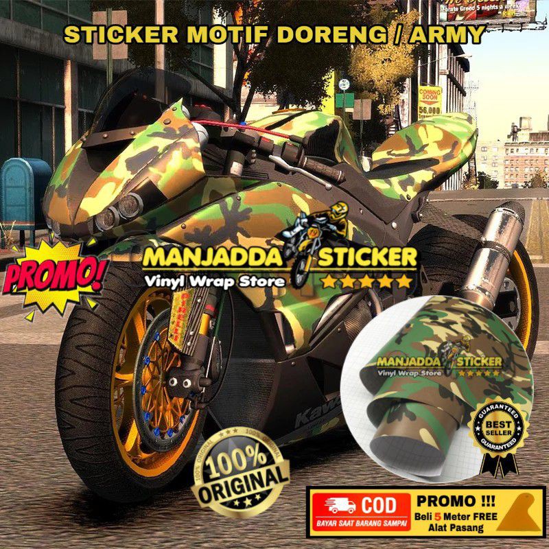 Stiker Skotlet Motor Motif Doreng Stiker Camo