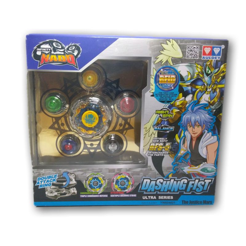 Gasing beyblade infinity nado dashing fish auldey ultra series