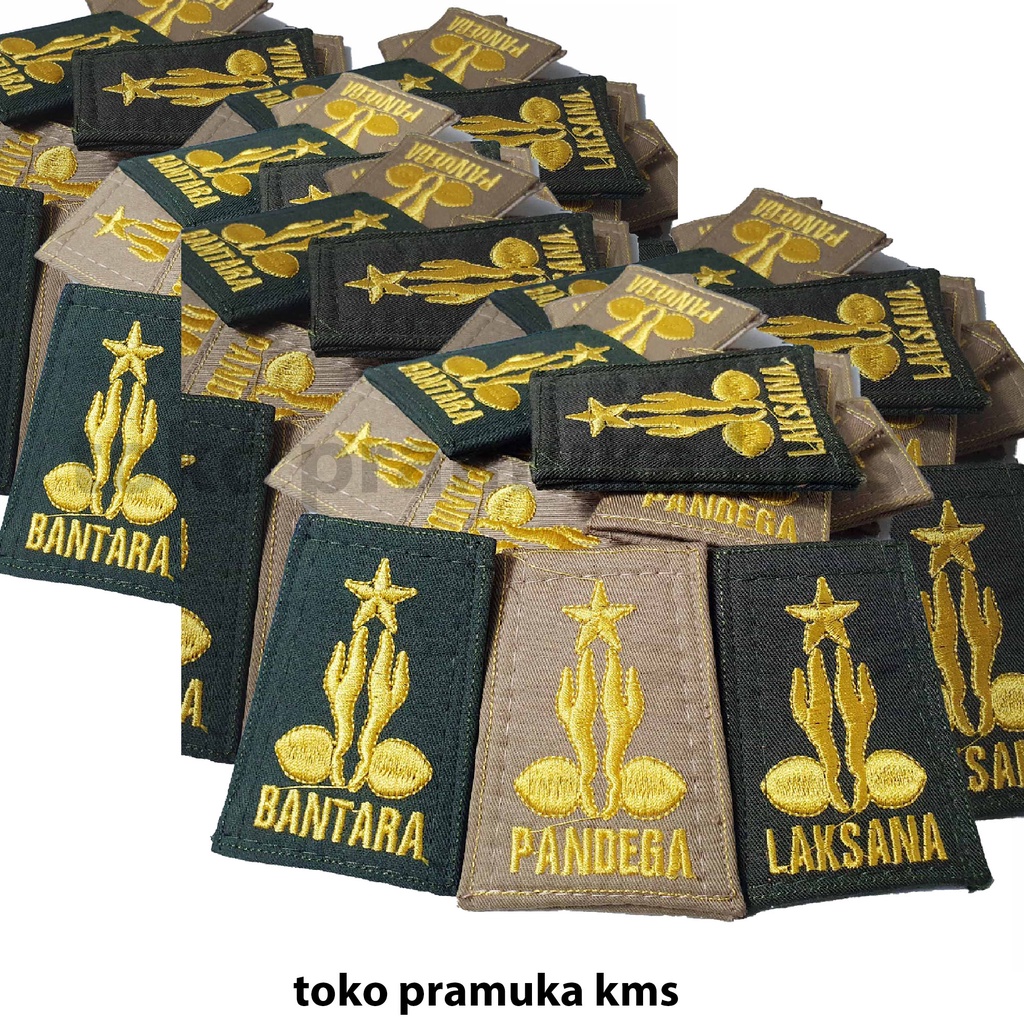 Tku Bantara Laksana TAHAN AIR  Pandega bordir 1 pasang 2pcs Evolet Pramuka Kanan Kiri
