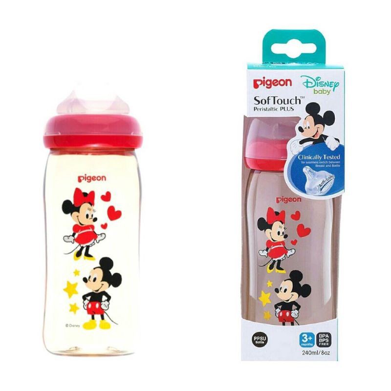 Pigeon - Bottle PPSU, Softouch Mickey Peristaltic Plus 240ml