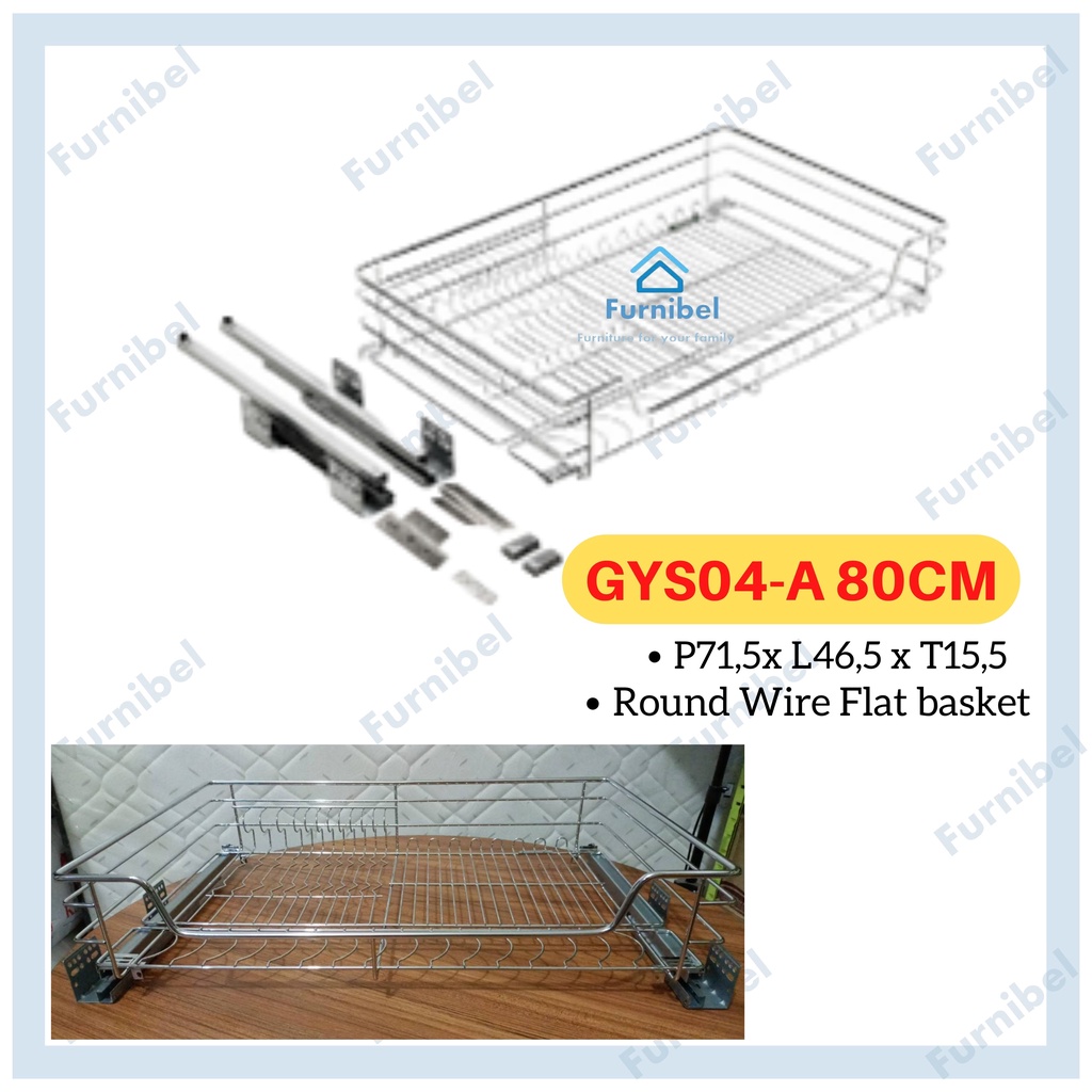 GYS04A-Round - Round Wire Flat / Rak Dapur