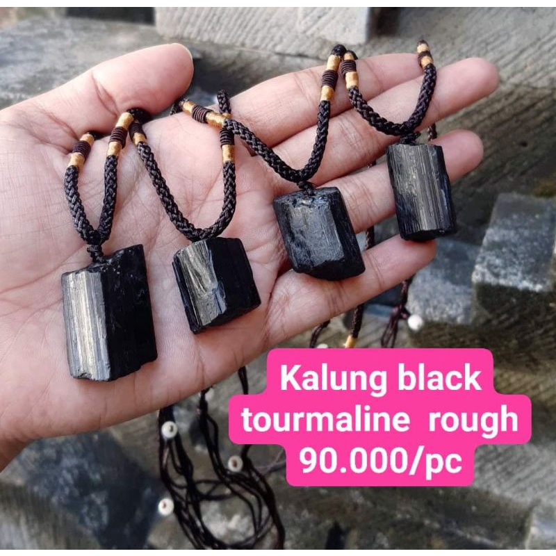 kalung natural black tourmaline