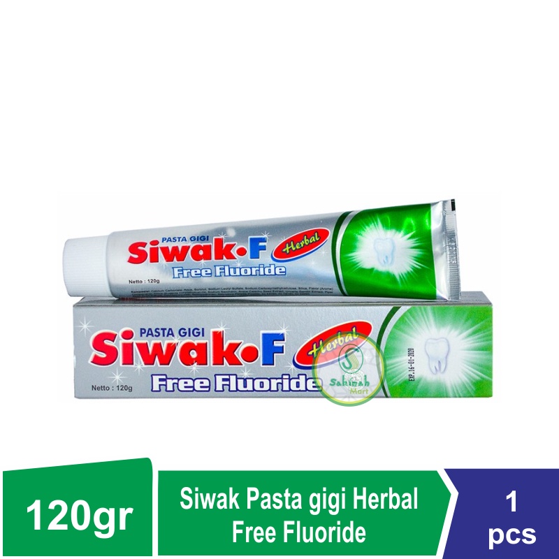 Siwak Pasta gigi Herbal Free Fluoride 120gr