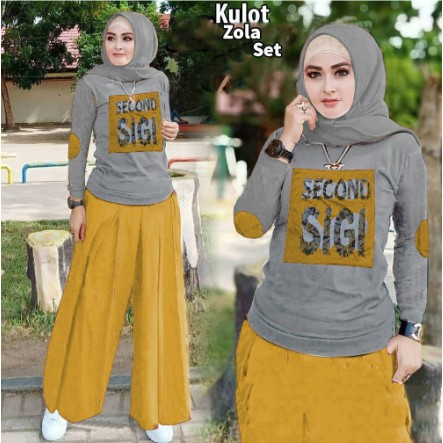 Baju Set Kulot Hemerald/baju Kulot/baju Set atas bawah/baju set wanita/baju wanita/Set wanita