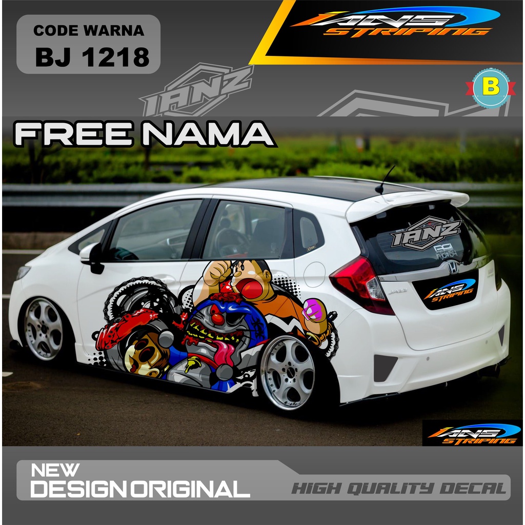 VARIASI STICKER MOBIL HONDA BRIO / STICKER DECAL JAZZ RS / STIKER VARIASI MOBILIO, AGYA, YARIS, ATOS / STICKER MOBIL