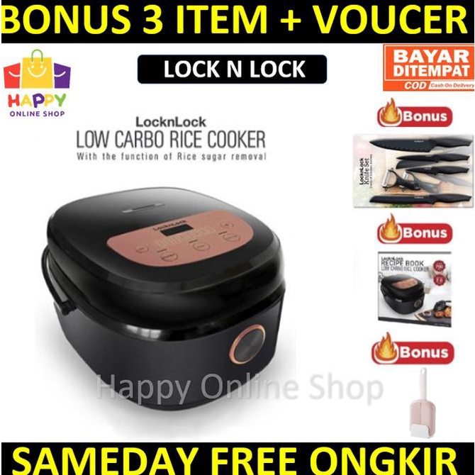 LOCK N LOCK Low Carbo Rice Cooker - Low Carb Ricecooker - Low Sugar