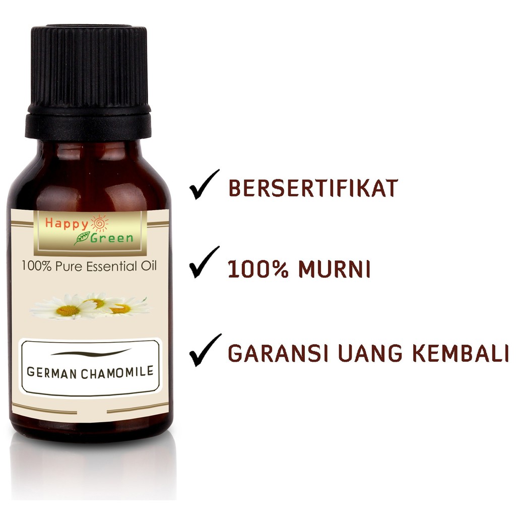 Happy Green German Chamomile Essential Oil - Minyak Kamomile Murni Bersertifikat