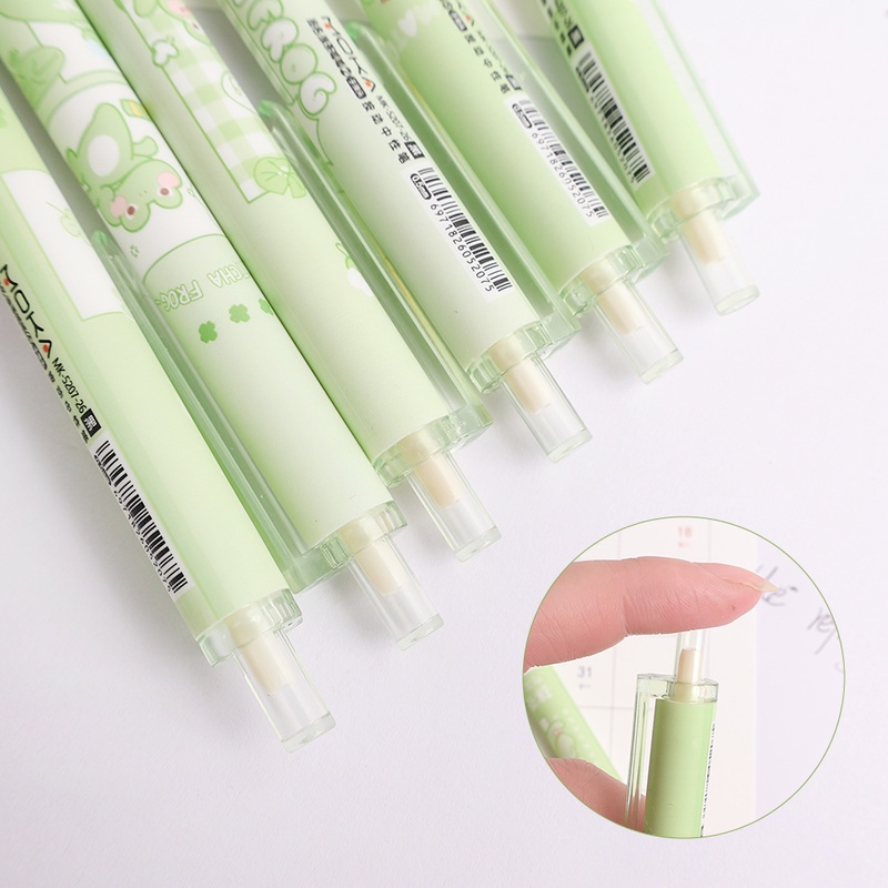 Pulpen Gel 0.5mm Tinta Hitam Motif Katak Acak Untuk Stationery Sekolah / Kantor