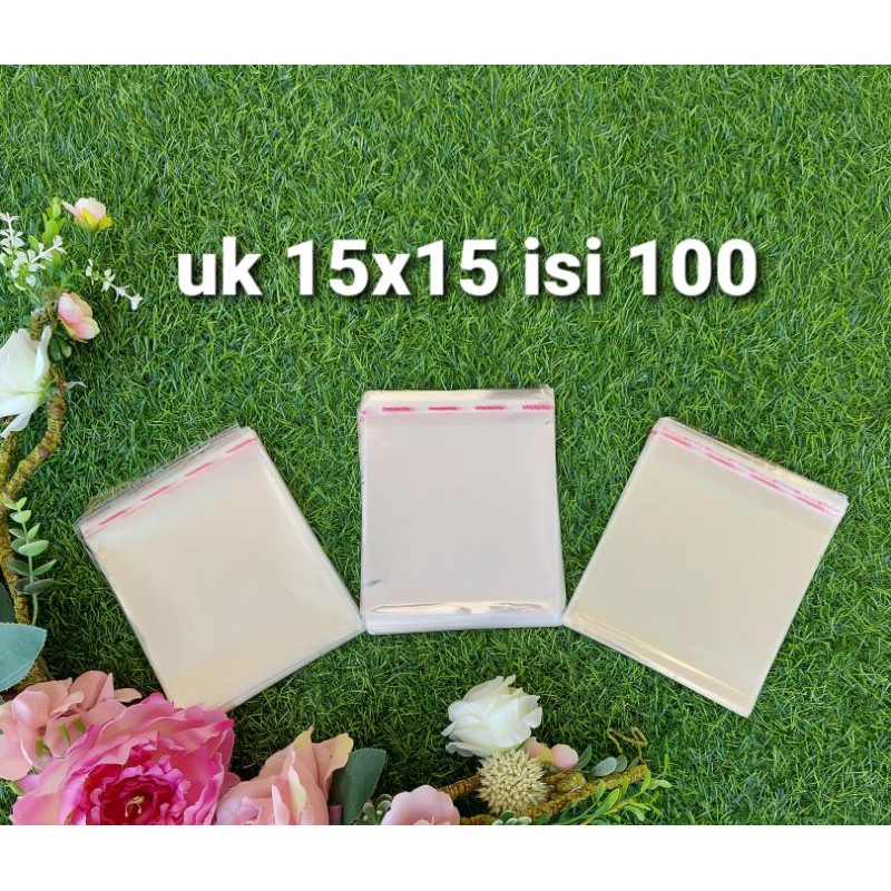 KANTONG PLASTIK OPP 15CM . PLASTIK OPP BENING 15 . PLASTIK OPP KUE .PLASTIK KACA
