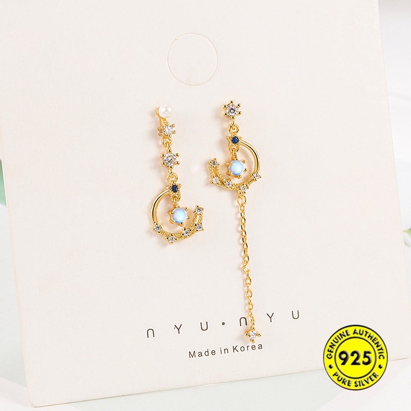 Anting Tusuk Sterling Silver 925 Dengan Batu Zircon Untuk Wanita U1018