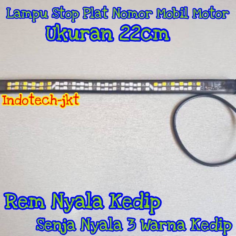 Led Plat Nomor Motor Mobil Nyala 3 Warna Rem Sein Senja