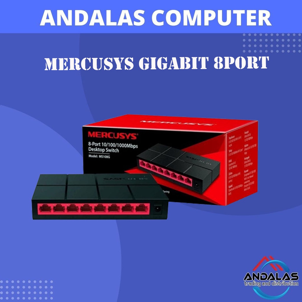 MERCUSYS MS108G SWITCH HUB 8-PORT 10/100/1000 MBPS