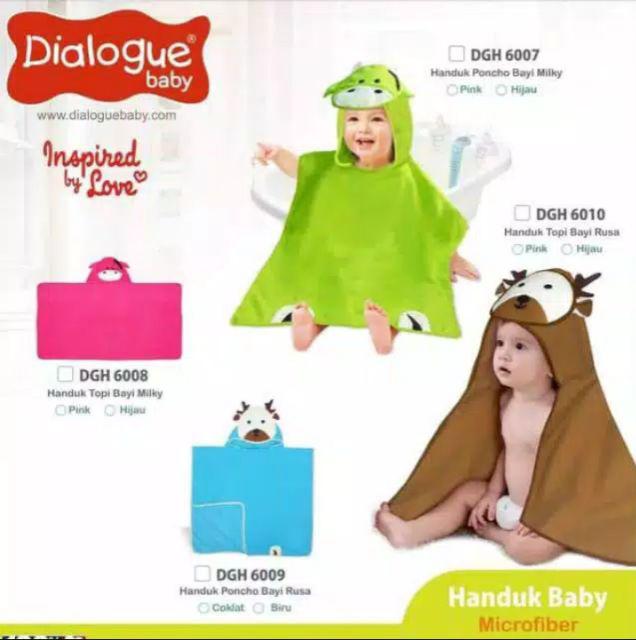 Dialogue Baby Handuk Microfiber + Topi Karakter Rusa Dgh6009