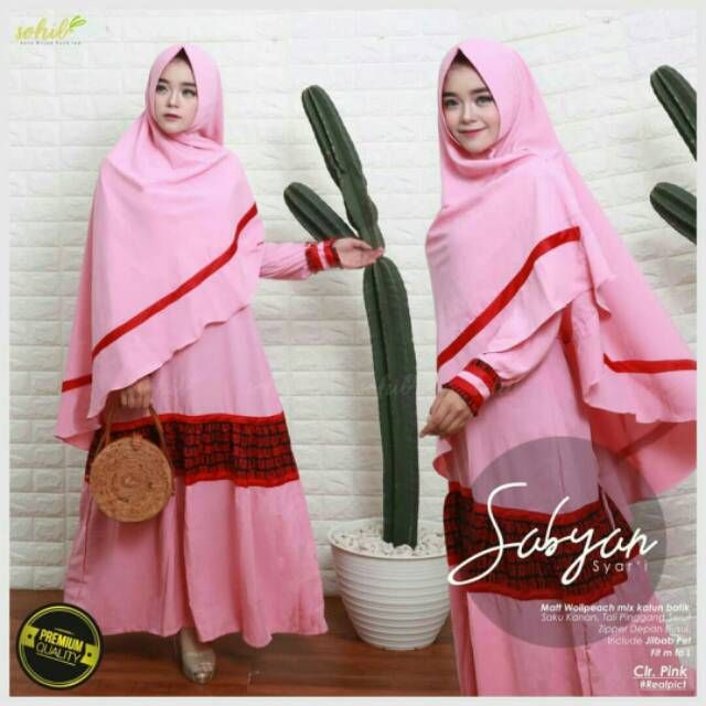 GAMIS SABYAN SYARI WOLFIS PREMIUM KATUN BATIK