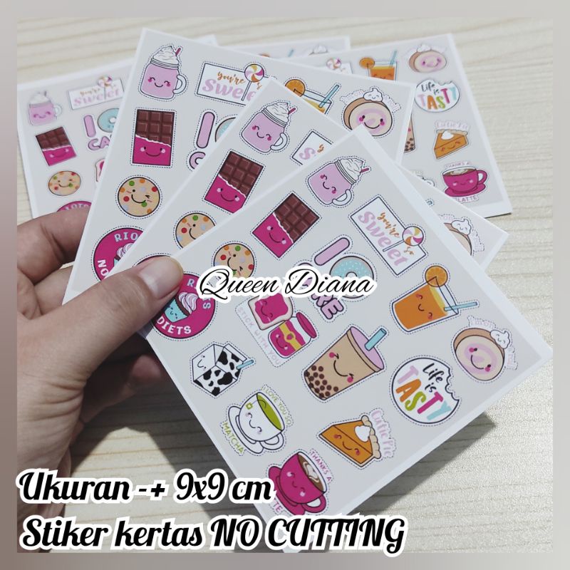 

1 lembar stiker kertas aksesoris sticker aesthetic murah