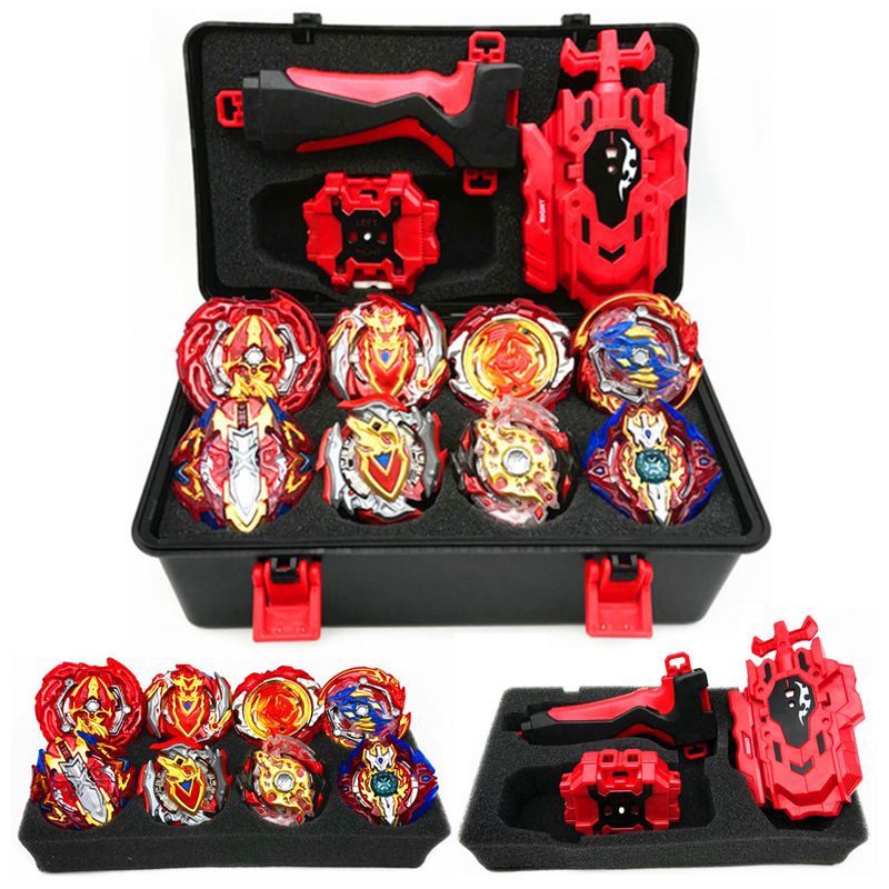 【Spot goods】8pcs Gyro Burst Beyblade Set With Launcher Portable Storage Box Kids Gift Toy