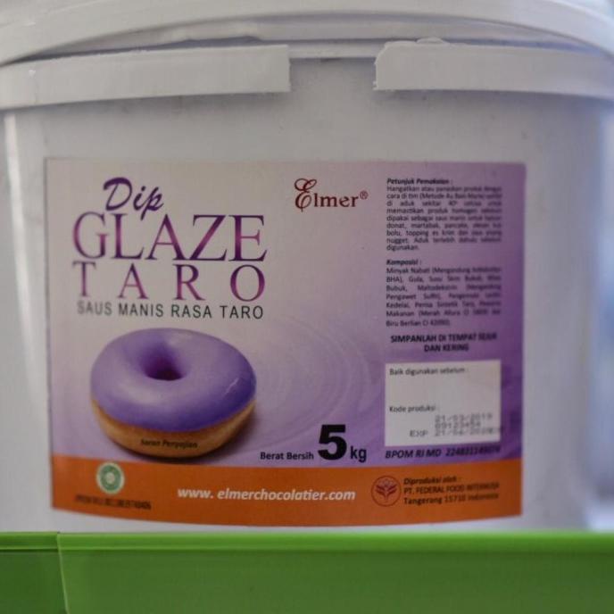 

Spesial Promo Topping Donat / Elmer Dip Glaze Taro 500 gr repack