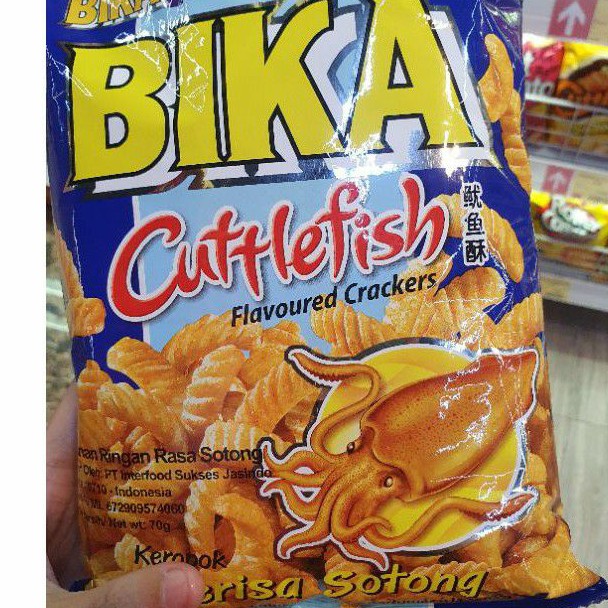 

BIKA CUTTLEFISH snack makanan ringan kerupuk Perisa Soto 70gr