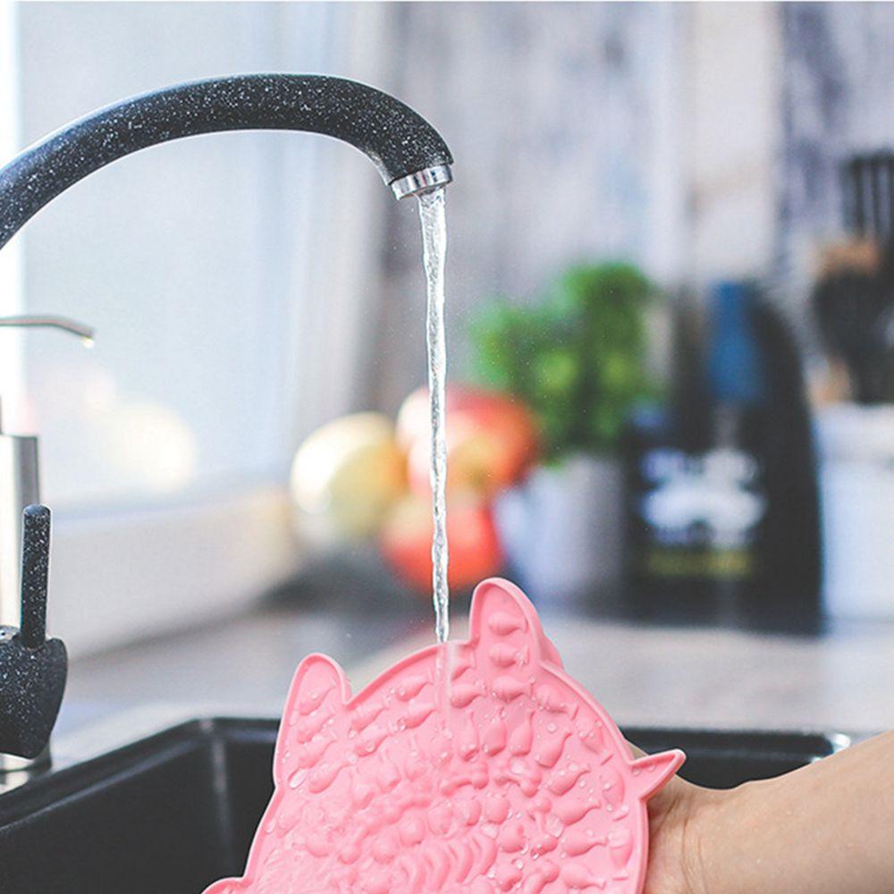 Rebuy Dog Jilat Mat Pad Makan Mangkuk Makanan Makan Pelatih Mencuci Perangkat Gangguan Slow Food Plate