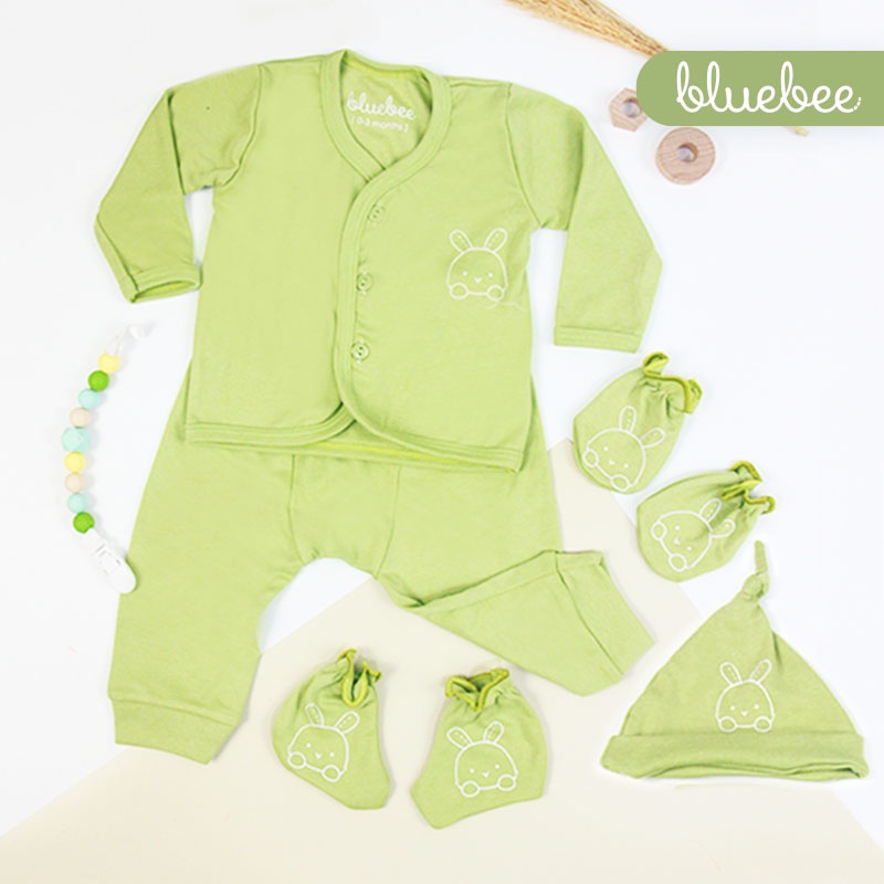 Blue Bee Setelan Bayi Tangan Panjang / Baju Tidur Bayi / Baju Lengan Panjang Anak/ Polos 22004