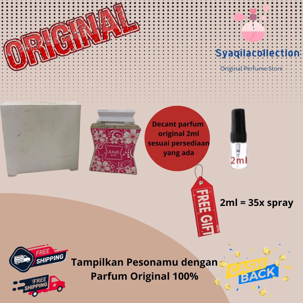 Parfum Parfume Asli Perawatan Kecantikan Original Import Branded Wanita Perempuan Cewek Axis Pink Fo