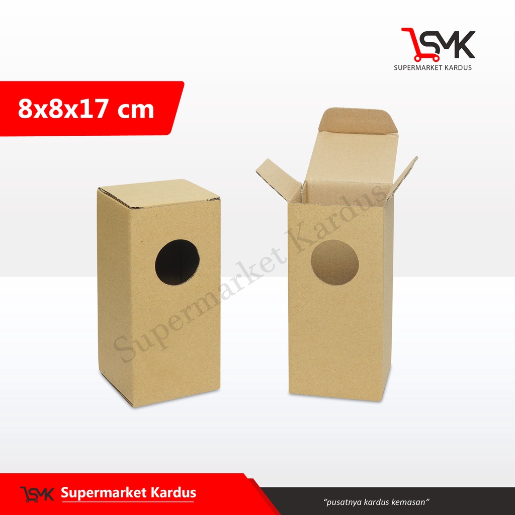 

Box 8x8x17 cm (woelanshop) box/sliplock/karton/kotak/packing/hampers/tumbler/Tinggi17