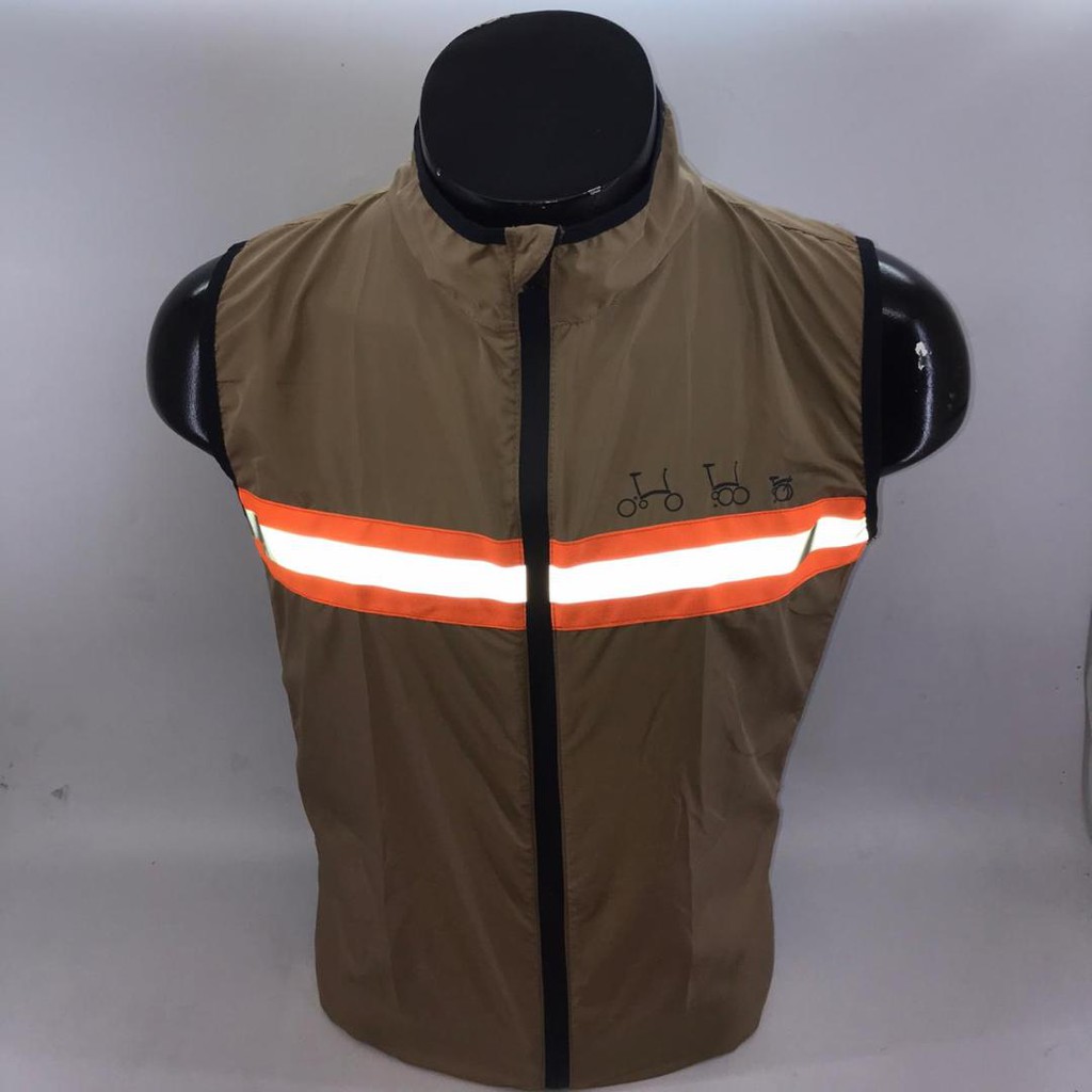 Jaket Rompi Sepeda Lipat Pria Wanita Reflektif Vest Gowes Windbreaker