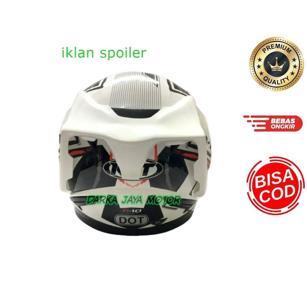 Spoiler 3D Gp Kyt R10 Jumbo Warna Black Glossy & Black Matt