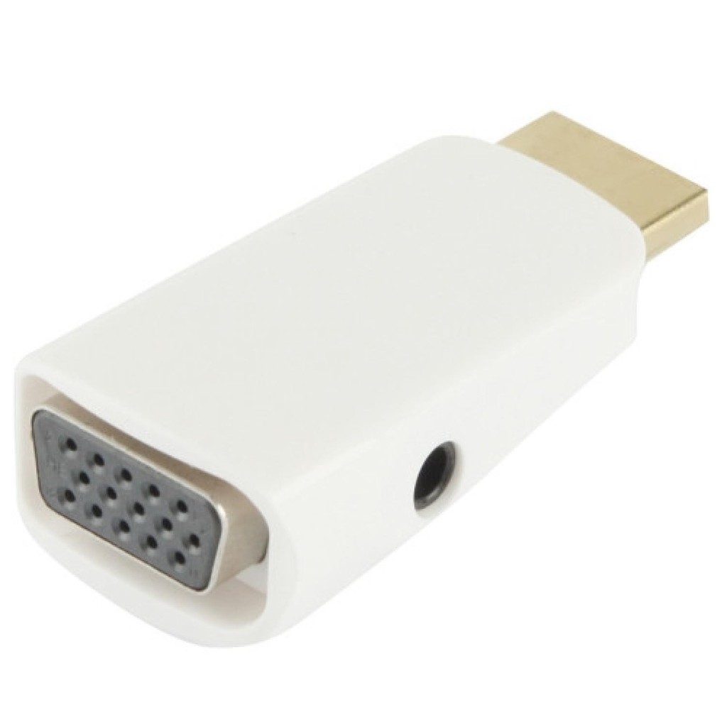 Bayar Ditempat Taffware Adapter HDMI ke VGA &amp; AUX 1080P - S-PC-0389