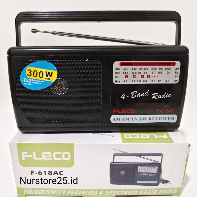 RADIO PORTABLE FLECO F-618 AC/DC 4 BAND FM-AM-SW-TV /RADIO PORTABLE FLECO ANTIK
