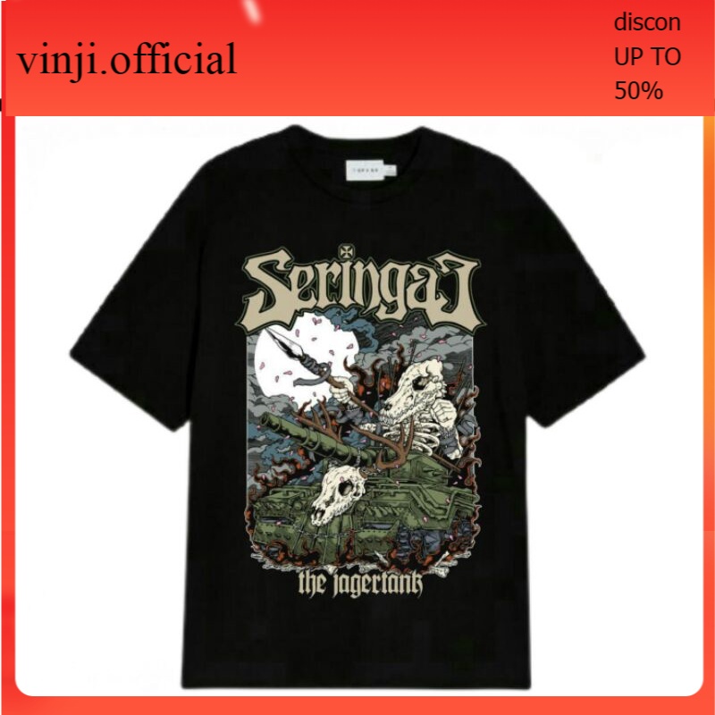 Kaos Baju T-Shirt Seringai x Jagermeister The Jagertank Tee Lagu Band Musik Lokal Merch Heavy Metal 