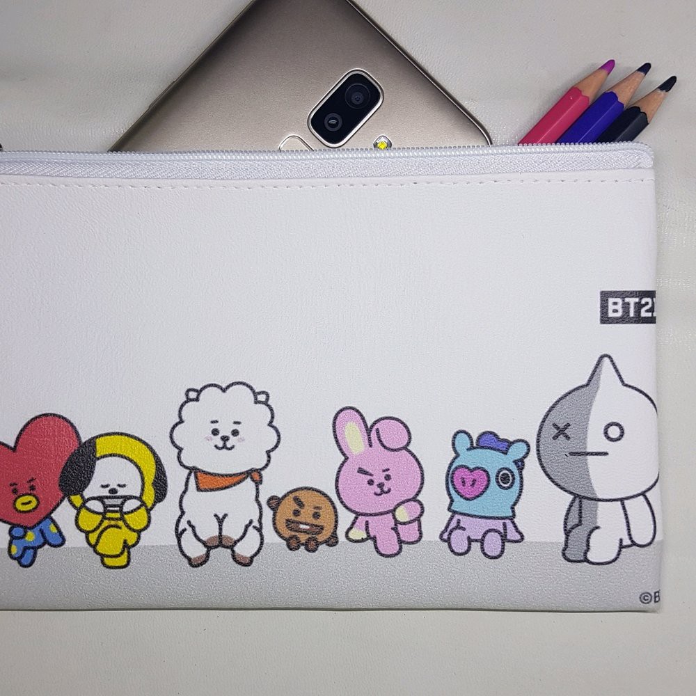 

Unik BT21 DOMPET TAS KOSMETIK TEMPAT PENSIL PULPEN POUCH KPOP BANGTAN BOYS GAMBAR BOLAK BALIK Murah