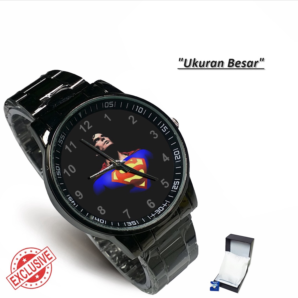 Jam Tangan Rantai Couple MOTIF SUPERMAN - 1 (Nice)