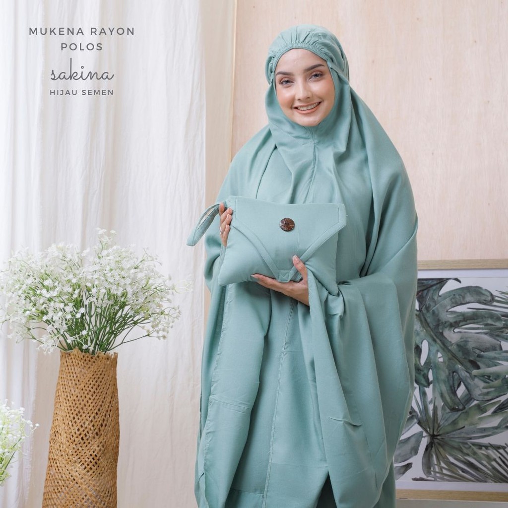 Mukena Dewasa Rayon Polos Sakina