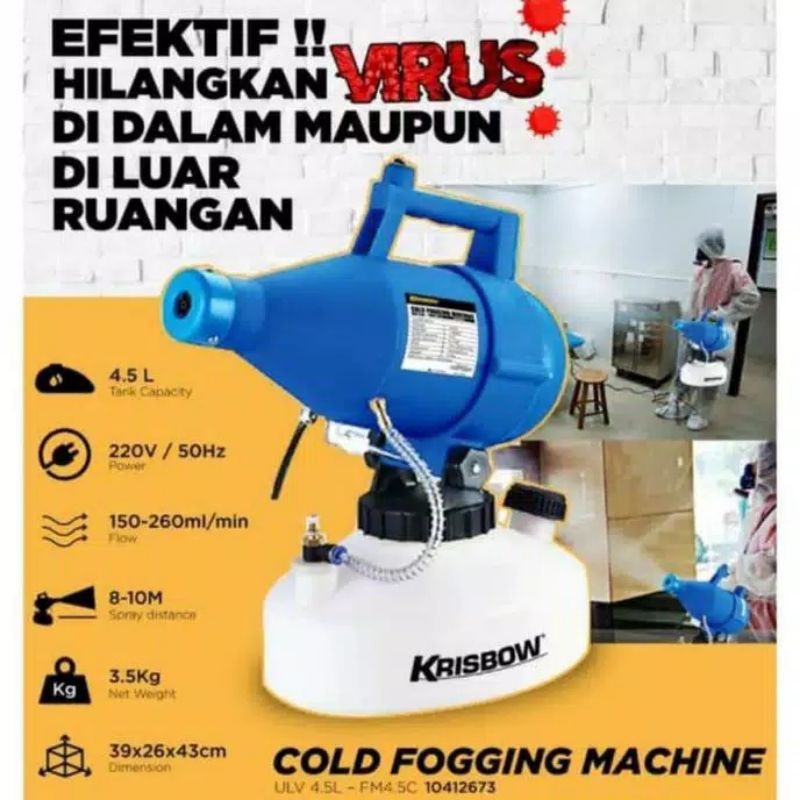 krisbow mesin fogging penyemprot  disinfektan bisa juga untuk fogging nyamuk portable